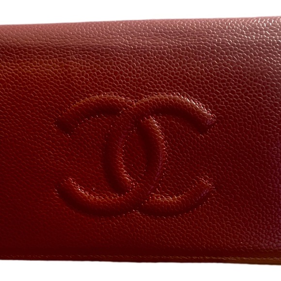 🔥Chanel Caviar Leather Burgundy Big Wallet 🔥 - Picture 4 of 14